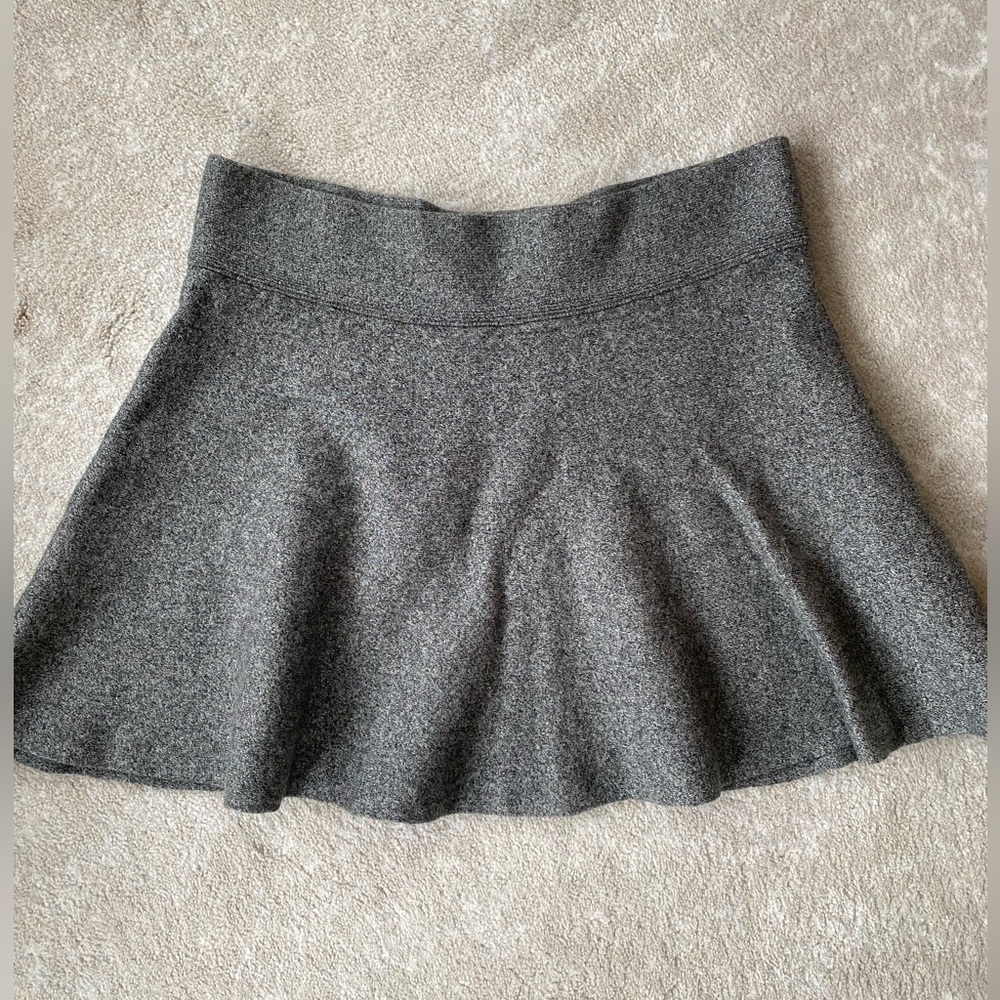 Talula (Aritzia) Flared Miniskirt in Soft Gray (small)